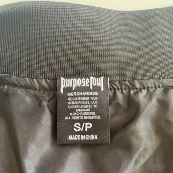 Purpose Tour | 2016 Justin Bieber Limited Edition Black Bomber Jacket | Size S - Picture 9 of 10